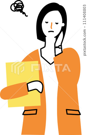 擔心的女商人 111408803