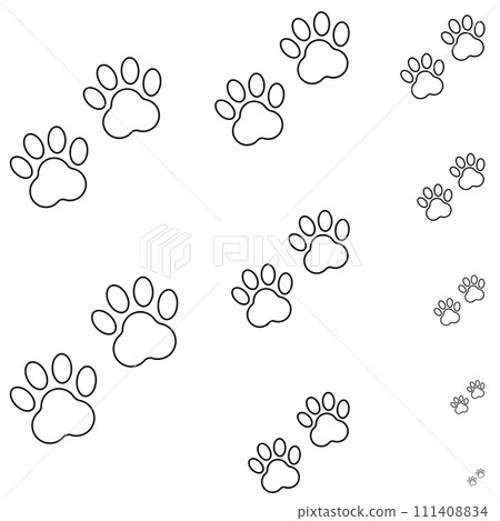 10 sizes of paws with lines 10 sizes of paws with lines 111408834