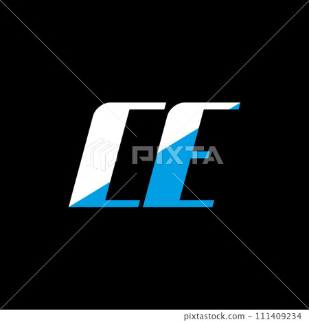 CE letter logo design on black background. CE creative initials letter logo concept. ce icon design. CE white and blue letter icon design on black background. C E CE letter logo design on black background. CE creative initials letter logo concept. ce icon design. CE white and blue letter icon design on black background. C E 111409234