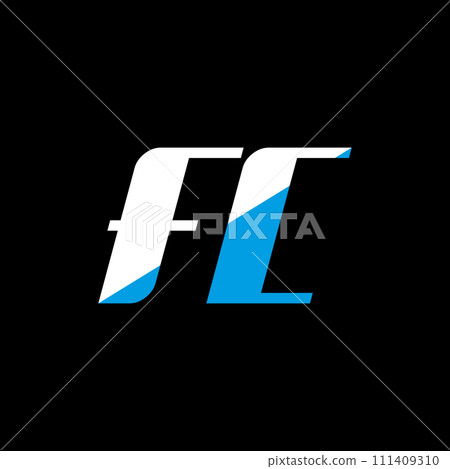 FC letter logo design on black background. FC creative initials letter logo concept. fc icon design. FC white and blue letter icon design on black background. F C FC letter logo design on black background. FC creative initials letter logo concept. fc icon design. FC white and blue letter icon design on black background. F C 111409310
