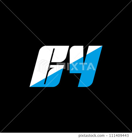 GY letter logo design on black background. GY creative initials letter logo concept. gy icon design. GY white and blue letter icon design on black background. G Y 111409443