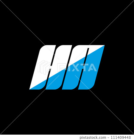 HA letter logo design on black background. HA creative initials letter logo concept. ha icon design. HA white and blue letter icon design on black background. H A HA letter logo design on black background. HA creative initials letter logo concept. ha icon design. HA white and blue letter icon design on black background. H A 111409448