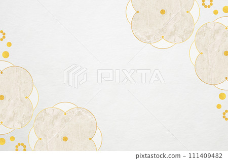 日本現代花卉圖案日本紙_花插圖框架背景 111409482