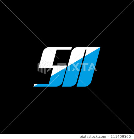 SN letter logo design on black background. SN creative initials letter logo concept. SN icon design. SN white and blue letter icon design on black background. S N 111409560