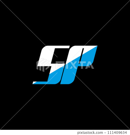 SP letter logo design on black background. SP creative initials letter logo concept. SP icon design. SP white and blue letter icon design on black background. S P SP letter logo design on black background. SP creative initials letter logo concept. SP icon design. SP white and blue letter icon design on black background. S P 111409634
