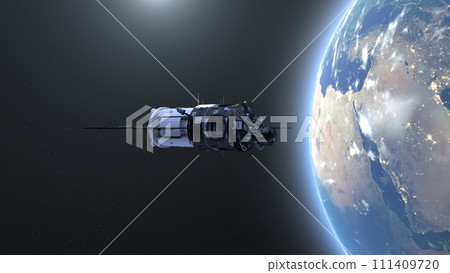 Satellite and Earth Satellite and Earth 111409720