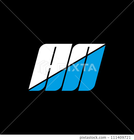 AN letter logo design on black background. AN creative initials letter logo concept. an icon design. AN white and blue letter icon design on black background. A N AN letter logo design on black background. AN creative initials letter logo concept. an icon design. AN white and blue letter icon design on black background. A N 111409721