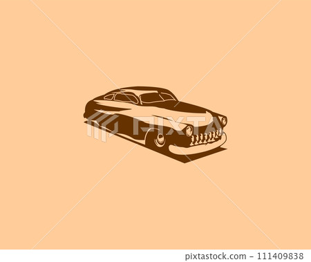 1949 Mercury coupe. silhouette vector design. Best for badges, logos, emblems, icons, sticker designs, car industry. 1949 Mercury coupe. silhouette vector design. Best for badges, logos, emblems, icons, sticker designs, car industry. 111409838