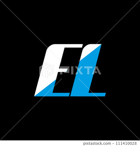 EL letter logo design on black background. EL creative initials letter logo concept. el icon design. EL white and blue letter icon design on black background. E L EL letter logo design on black background. EL creative initials letter logo concept. el icon design. EL white and blue letter icon design on black background. E L 111410028