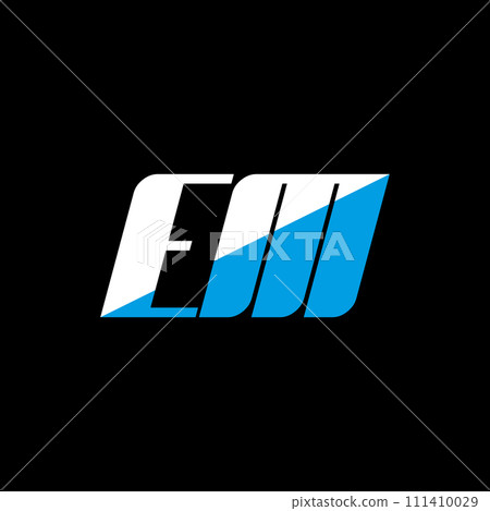 EM letter logo design on black background. EM creative initials letter logo concept. em icon design. EM white and blue letter icon design on black background. E M EM letter logo design on black background. EM creative initials letter logo concept. em icon design. EM white and blue letter icon design on black background. E M 111410029