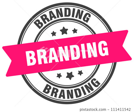 branding stamp. branding label on transparent background. round sign 111411542