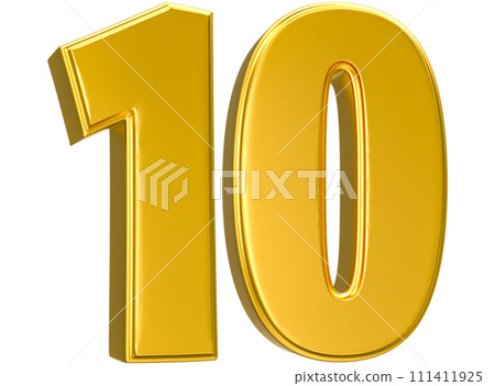 Number Gold 3D Render Number Gold 3D Render 111411925