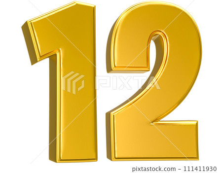 Number Gold 3D Render 111411930