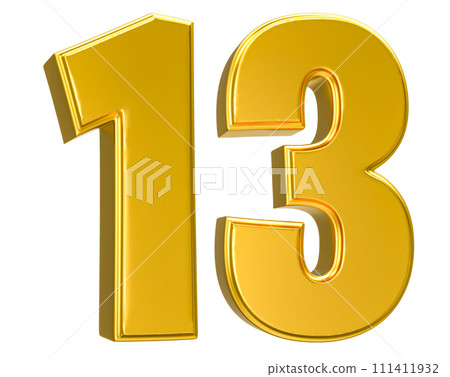 Number Gold 3D Render 111411932