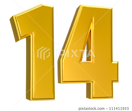 Number Gold 3D Render Number Gold 3D Render 111411933