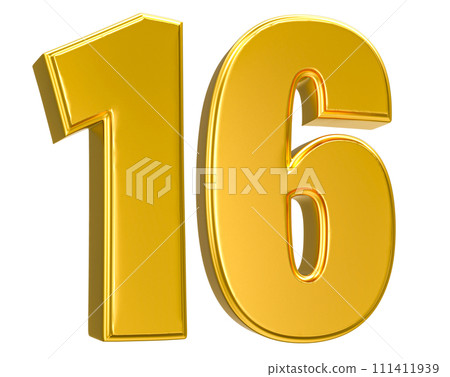 Number Gold 3D Render Number Gold 3D Render 111411939