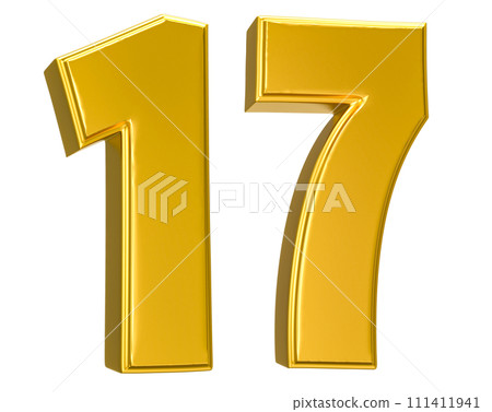 Number Gold 3D Render Number Gold 3D Render 111411941