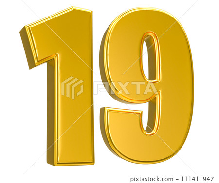 Number Gold 3D Render Number Gold 3D Render 111411947