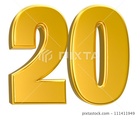 Number Gold 3D Render Number Gold 3D Render 111411949