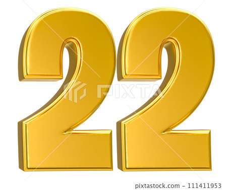 Number Gold 3D Render 111411953