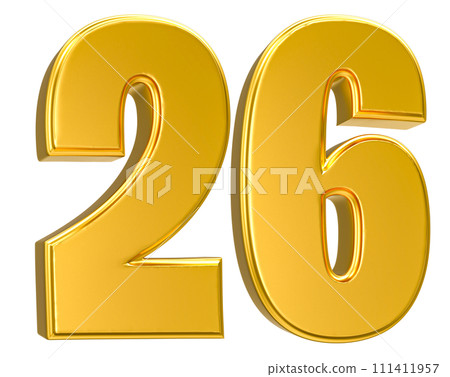 Number Gold 3D Render Number Gold 3D Render 111411957