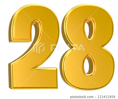 Number Gold 3D Render Number Gold 3D Render 111411959