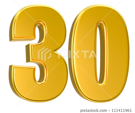 Number Gold 3D Render 111411961