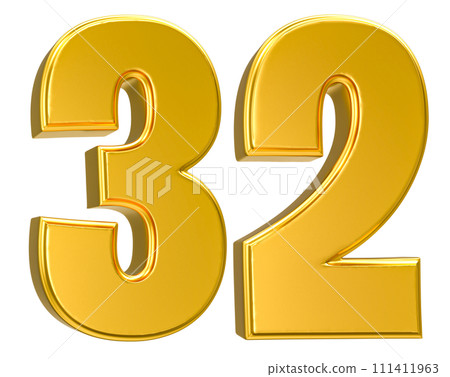 Number Gold 3D Render 111411963