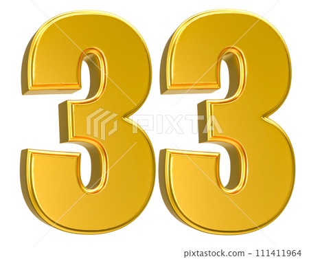 Number Gold 3D Render 111411964