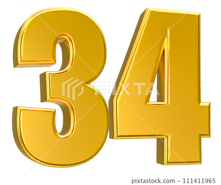 Number Gold 3D Render Number Gold 3D Render 111411965