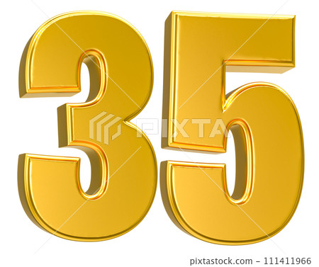Number Gold 3D Render Number Gold 3D Render 111411966