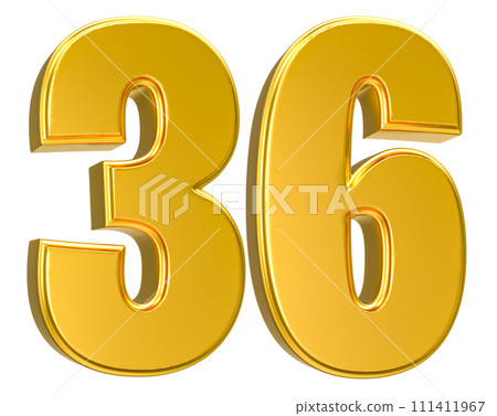 Number Gold 3D Render Number Gold 3D Render 111411967