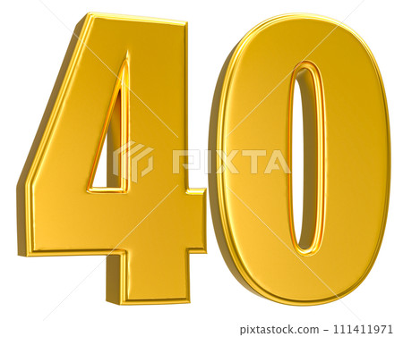 Number Gold 3D Render Number Gold 3D Render 111411971