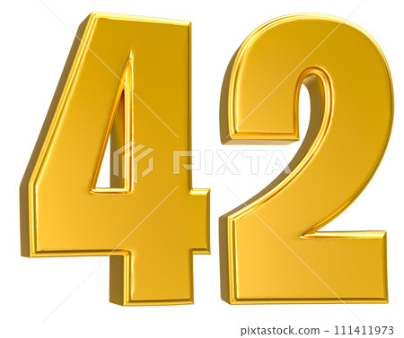 Number Gold 3D Render Number Gold 3D Render 111411973