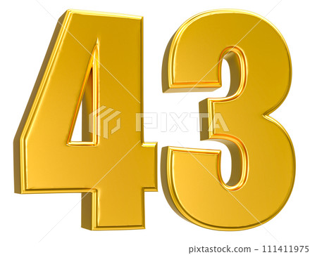 Number Gold 3D Render Number Gold 3D Render 111411975