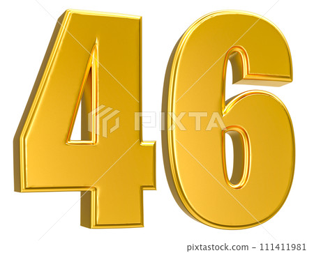 Number Gold 3D Render Number Gold 3D Render 111411981