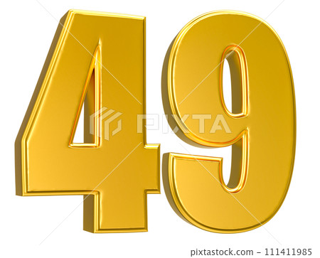 Number Gold 3D Render Number Gold 3D Render 111411985