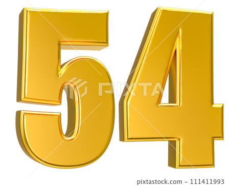 Number Gold 3D Render 111411993