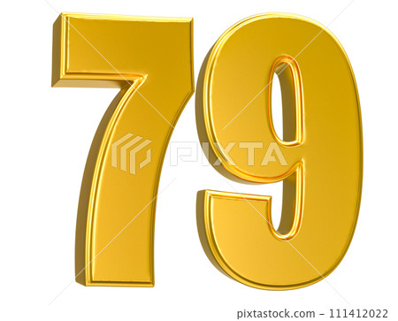 Number Gold 3D Render Number Gold 3D Render 111412022