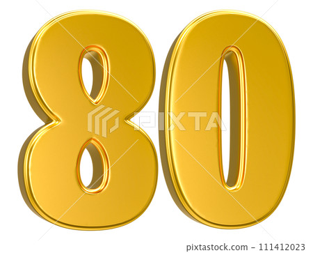 Number Gold 3D Render Number Gold 3D Render 111412023