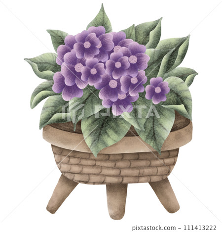 hand painted watercolor flower pot hand painted watercolor flower pot 111413222