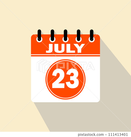 Icon calendar day - 23 July 111413401