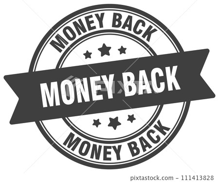 money back stamp. money back label on transparent background. round sign money back stamp. money back label on transparent background. round sign 111413828