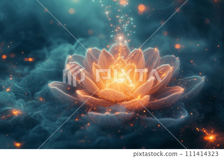 Passion swaying in the whirlpool of the universe: Art AI image representing the awakening of the spiritual soul 26 111414323