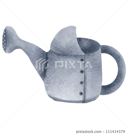 hand painted watercolor watering can 111414379