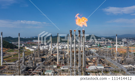 Aerial top view Oil and Gas refinery petrochemical plant industrial with oil and gas storage tank. White oil and gas refinery storage tank. Aerial view oil and gas refinery plant from industrial zone. Aerial top view Oil and Gas refinery petrochemical plant industrial with oil and gas storage tank. White oil and gas refinery storage tank. Aerial view oil and gas refinery plant from industrial zone. 111414412