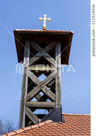 Orthodox wooden church Saint Despot Stefan Lazarevic at Avala mountain near Belgrade, Serbia 111414456