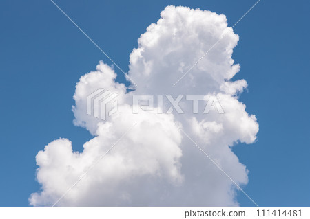 Fluffy clouds in the bright  blue sky 111414481