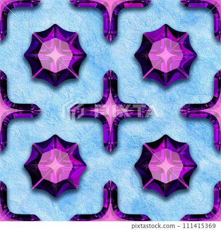 3D Gemstone seamless background tile 111415369