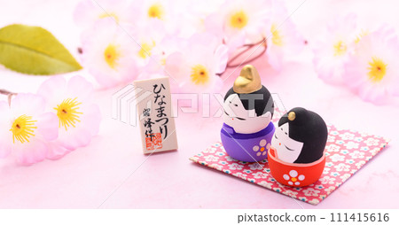 Doll's Festival Hina arare, sweet sake and Hina dolls Heian oboko Hina dolls 111415616